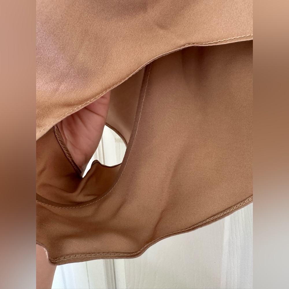 Rosamosario 100% Silk Satin Nude Panty Classic Cut Dune Nude Fawn Silk - Picture 7 of 13
